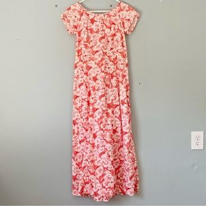 Sears Hawaiian Fashions Dress Womens Size Small Med ( 10 Vintage ) Red White